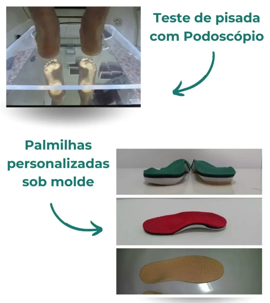 Palmilhas personalizadas sob molde